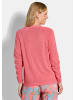GOLDNER Strickjacke mit Strickbandblende in koralle