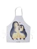 Mr. & Mrs. Panda Kochschürze Pinguin umarmen ohne Spruch in Weiß