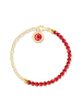 Thomas Sabo Member Charm-Armband Rote Beads Und Gliederelemente in gold, rot
