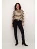 Kaffe Strickpullover KAtrina Regular fit in Feather gray melange stripe