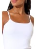 Yenita® Tank Top 4er Set, mit Satinband-Einfassung in Weiss