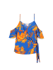 IZIA Women Top in blue yellow