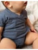 OrganicEra Baby Wickel-Kurzarmbody in Indigo Melange