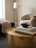 KADIMA DESIGN Couchtisch Aluminium 60x60x35 cm Wohnzimmertisch Hammerschlag in Gold