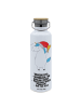 Mr. & Mrs. Panda Thermosflasche Einhorn Weihnachtsmann mit Spruch in Weiß