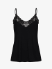 Erlich Textil  Camisole mit Spitze LEONIE in schwarz