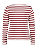 BETTY & CO Ringelshirt mit U-Boot-Ausschnitt in Dark Red/Cream