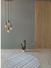 Kayoom Kurzflor Teppich Sunny 210 in hellblau - rund