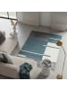 KADIMA DESIGN Teppich Kurzflor Karo Muster Polypropylen Wohnzimmer in Blau
