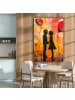 MuchoWow Leinwand Bilder Silhouette Liebe