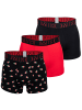 HOM Boxershort 3er Pack in Schwarz/Rot