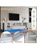 ABRIHOME Moderner TV-Schrank in Hochglanz-Weiß mit LED & Stauraum