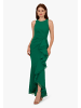 Adrianna Papell Langes Abendkleid Ruffle Crepe Halter Gown in Radiant Emerald
