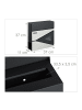relaxdays Briefkasten in Schwarz/ Silber - (B)37 x (H)37 x (T)11 cm