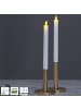 STAR Trading LED-Stabkerzen 'M-Twinkle', 2er-Set, weiß, 24cm