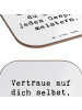 Mr. & Mrs. Panda Holzuntersetzer Spruch Ein schwieriges Gespräch... in Weiß