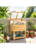 Outsunny Hochbeet mit Frühbeetaufsatz in Naturholz 80L x 45B x 108,5H cm