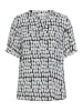 Kaffe Kurzarm-Bluse KAsally Regular fit in Black_Sand Graphic Dot
