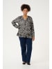 KAFFE curve Langarm-Bluse KCmille Loose fit in Moonstruck / Black Animal