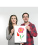 Mr. & Mrs. Panda Poster Blume Hagebutte ohne Spruch in Weiß