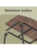 VASAGLE Esstisch Island in Walnussbraun - (B)140 x (H)75 x (T)75 cm