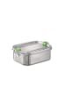 APS Lunchbox 0,8 Liter in Edelstahl 18,5 x 13,5 cm, H: 6,5 cm 