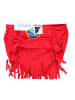 Aquarti Aquarti Damen Bikinihose mit Rock Seitliche Raffung in rot