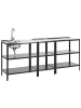 Beliani 3er-Set Gartenküche VILAMA in Schwarz/Silber