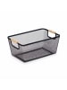 relaxdays Drahtkorb in Schwarz - (B)37 x (H)16,5 x (T)22,5 cm
