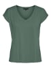 Vero Moda Basic Stretch T-Shirt V-Neck VMFILLI in Grün-2