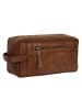 SPIKES & SPARROW Kulturtasche TOILETRY BAG echt Leder in cognac