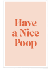 Juniqe Poster "Nice Poop" in Cremeweiß & Orange