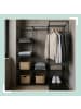 relaxdays Eckschrank in Schwarz - (B)86 x (H)170 x (T)130 cm