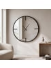 home24 home24 Wanduhr aus Metall in Schwarz (4 x 80 x 80 cm) in Schwarz