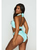 Moda Minx Bikinioberteil Hera Fixed Droplet Cross Over Top in Blue