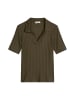 Marc O'Polo Pointelle-Poloshirt slim in Mossy Earth
