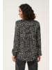 Kaffe Langarm-Bluse KApollie Regular fit in Black/Turtledove Graphic Dot