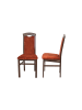 möbel-direkt Esszimmerstuhl (2 Stück) Massivholzstuhl in Nussbaum/rot