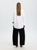 SELECTED FEMME Oversized Langarmhemd mit Brusttasche in Bright White