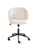 Beliani Bürostuhl MILES in Weiß/Schwarz - (W) 55 x (H) 76 x (L) 55 cm