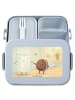 Mr. & Mrs. Panda MEPAL Bentobox Milch Keks Design ohne Spruch in Blau Pastell