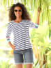 Heine 3/4-Arm-Shirt in ecru-marine-geringelt