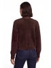 Zero  Strick-Cardigan mit Spitze in Chocolate Plum