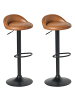Beliani Drehhocker MEEDER in Braun/Schwarz - (W) 38 x (H) 69 x (L) 40 cm