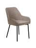 Beliani 2er-Set Esszimmerstuhl LOVERNA in Beige/Schwarz