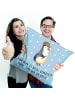 Mr. & Mrs. Panda 40 x 40 Kissen Wenn Papa es nicht reparieren ka... in Blau Pastell