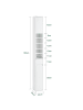 SoBuy Badezimmerschrank in Reinweiß - (W) 27.3 x (H) 180 x (L) 110.3 cm