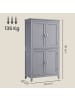 VASAGLE Badkommode Helan in Grau - (B)60 x (H)110 x (T)30 cm