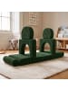 relaxdays 10tlg. Kinder-Spielsofa Set "Cord" in Dunkelgrün - (B)108 x (H)32 x (T)50 cm