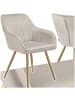 tectake Polstersessel gepolstert, in Samtoptik, gesteppt, 58 x 62 x 82 cm
